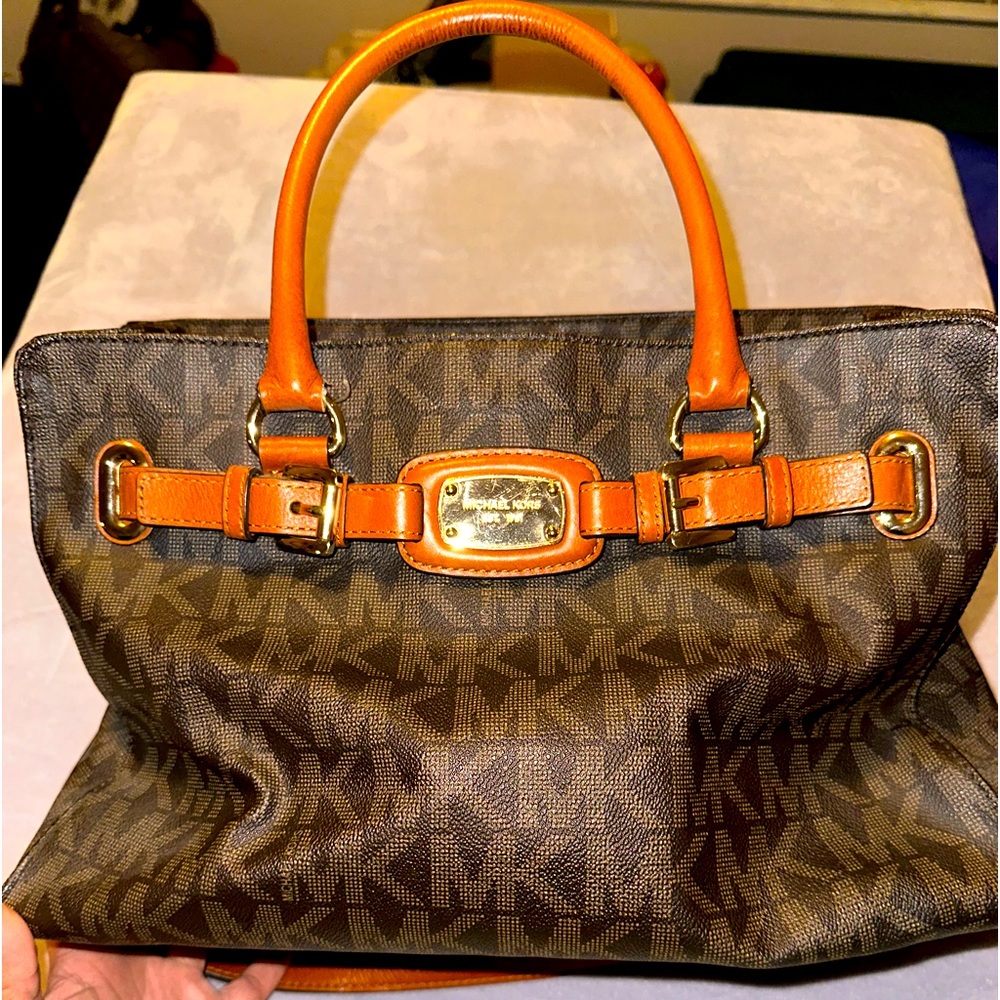 Brown Signatures Michael Kors satchel